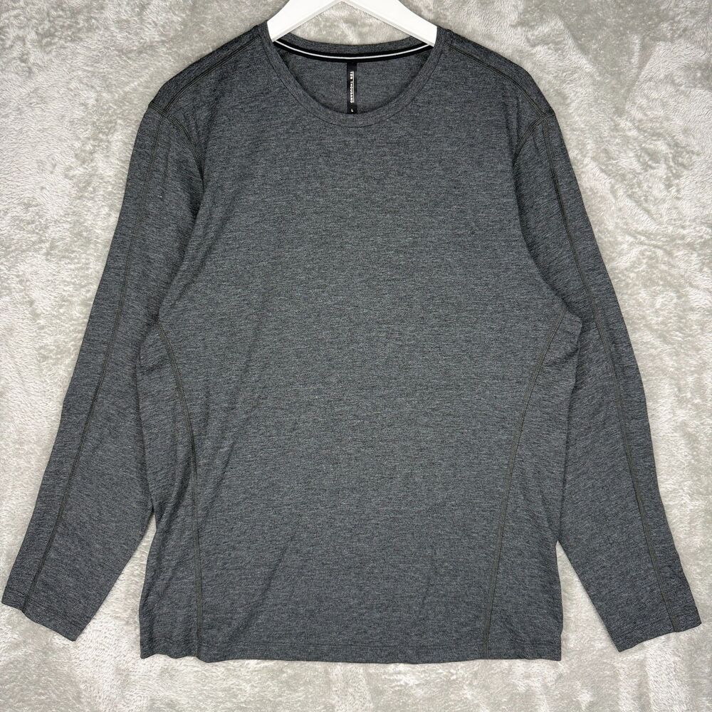 Ten Thousand Shirt Mens Large Gray Versatile Long Sleeve Training Stretch Run